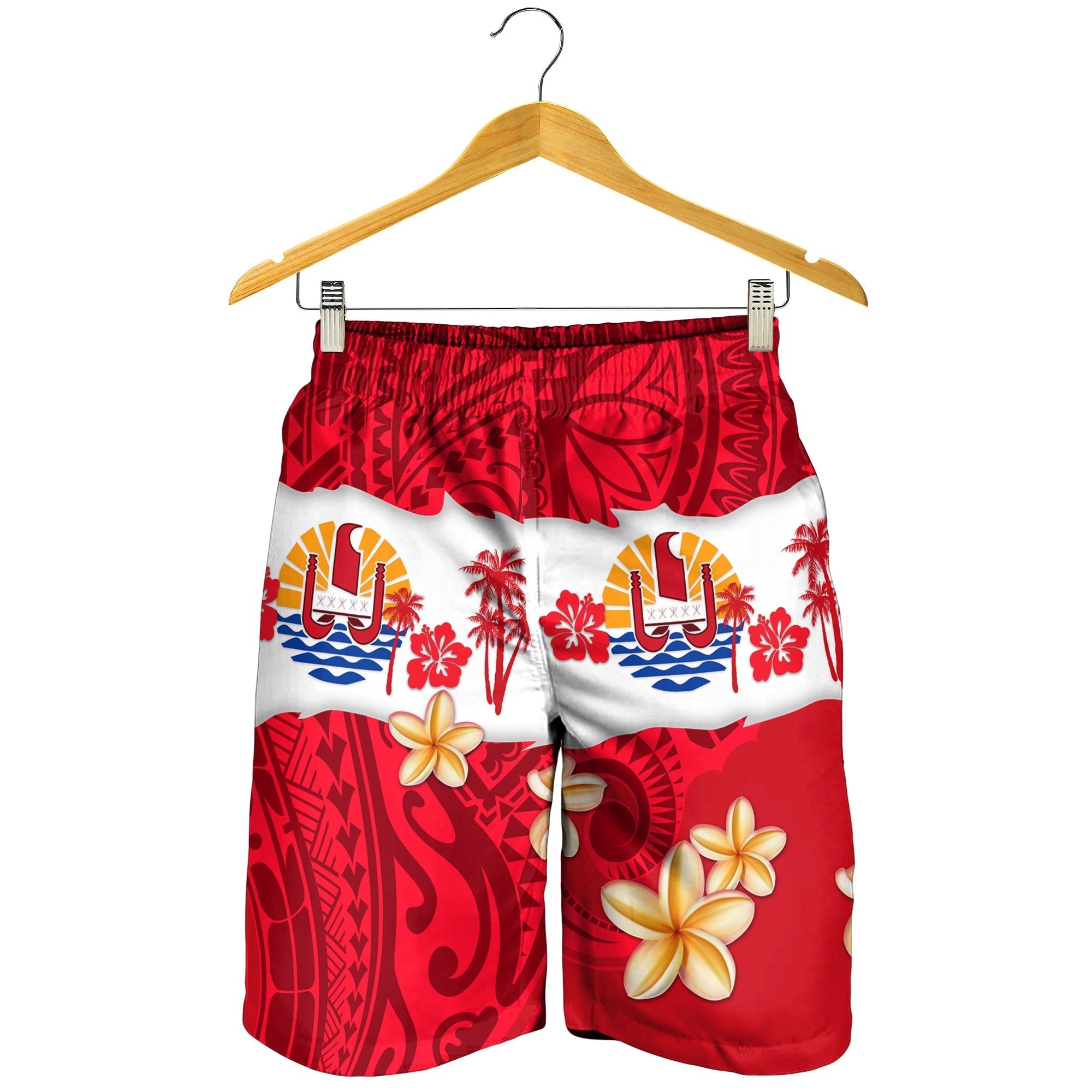 Tahiti Polynesian Men Shorts Mythical Destination LT13