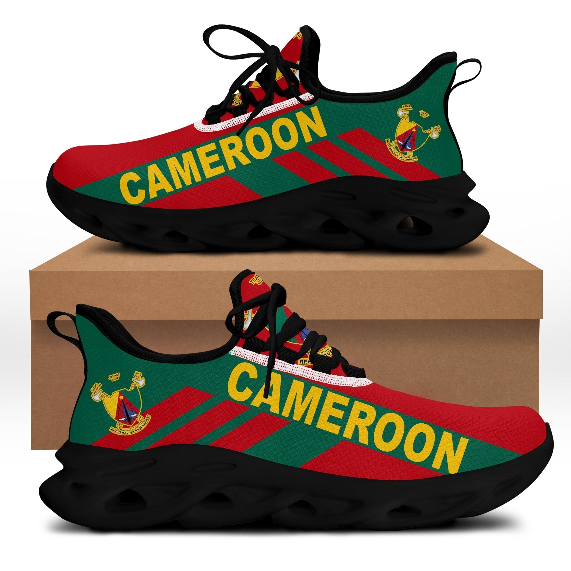 Wonder Print Shop Footwear - Cameroon Stripe Style Clunky Sneakers LT10