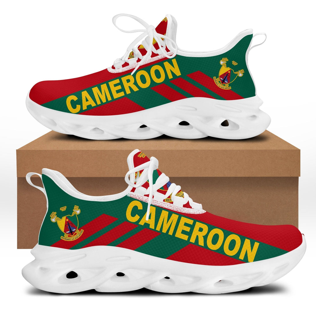 Wonder Print Shop Footwear - Cameroon Stripe Style Clunky Sneakers LT10