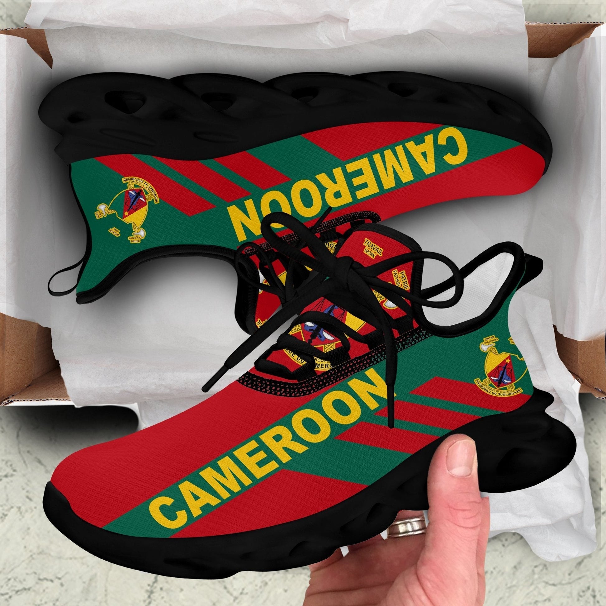 Wonder Print Shop Footwear - Cameroon Stripe Style Clunky Sneakers LT10