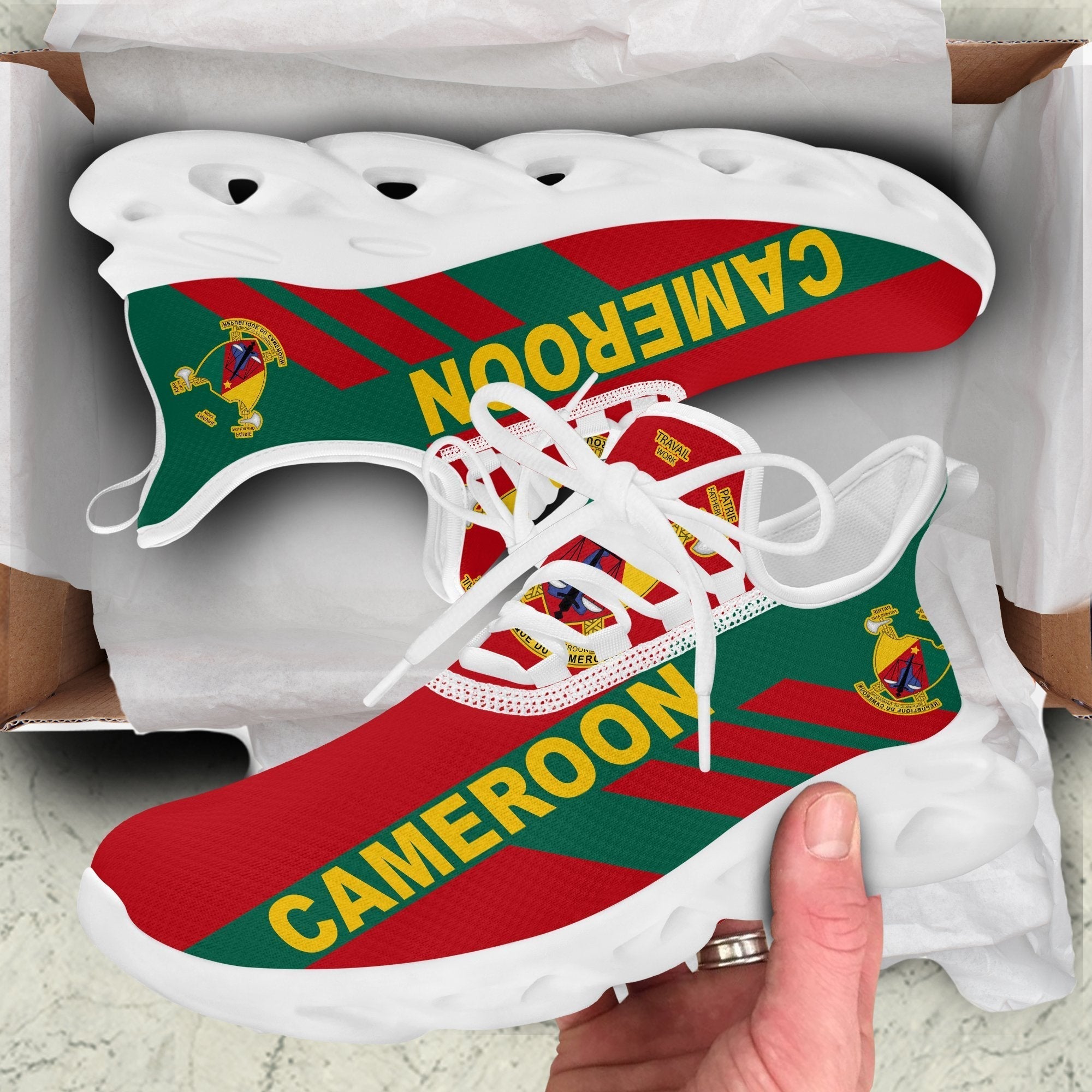Wonder Print Shop Footwear - Cameroon Stripe Style Clunky Sneakers LT10