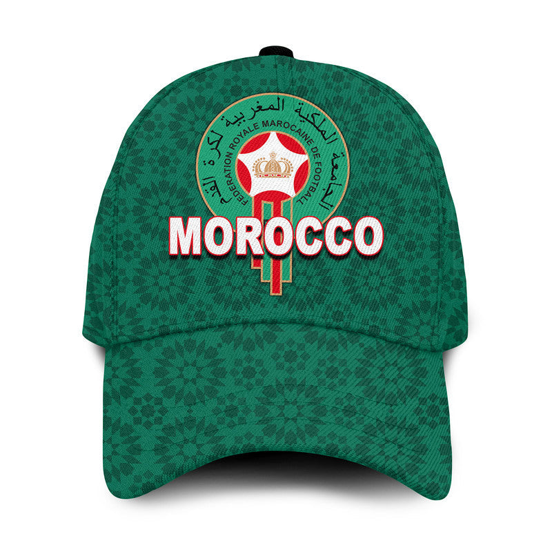 Morocco Soccer Classic Cap World Cup Champions Green Style LT6