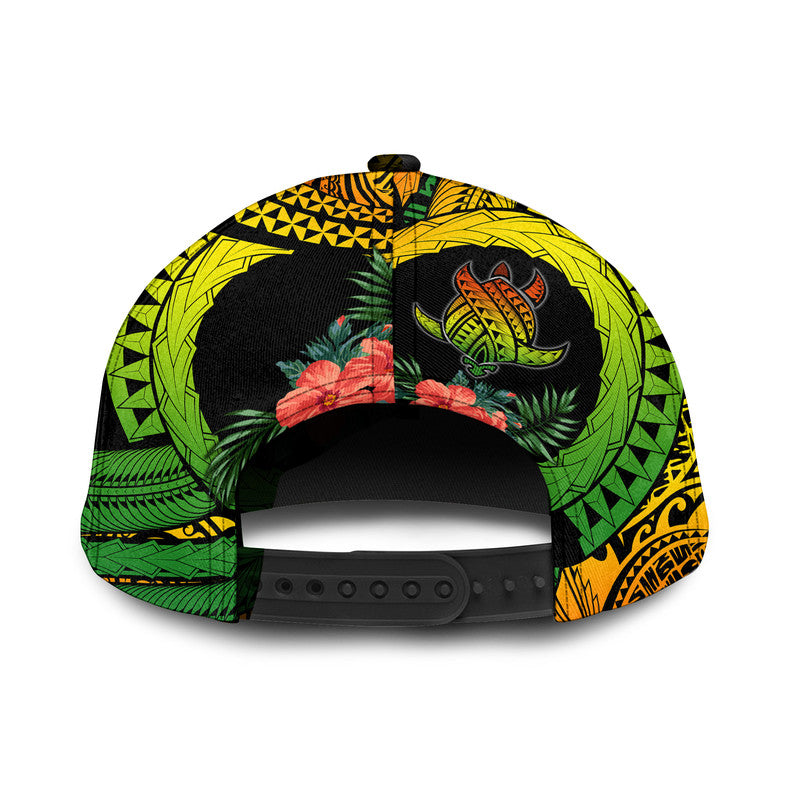 Polynesian Turtle Classic Cap Circle Turtle Hibiscus Reggae LT9