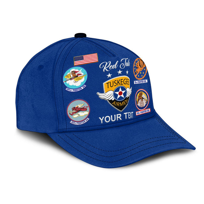 (Custom Personalised) Tuskegee Airmen Classic Cap The Blue Tails Simple Style - Blue LT8
