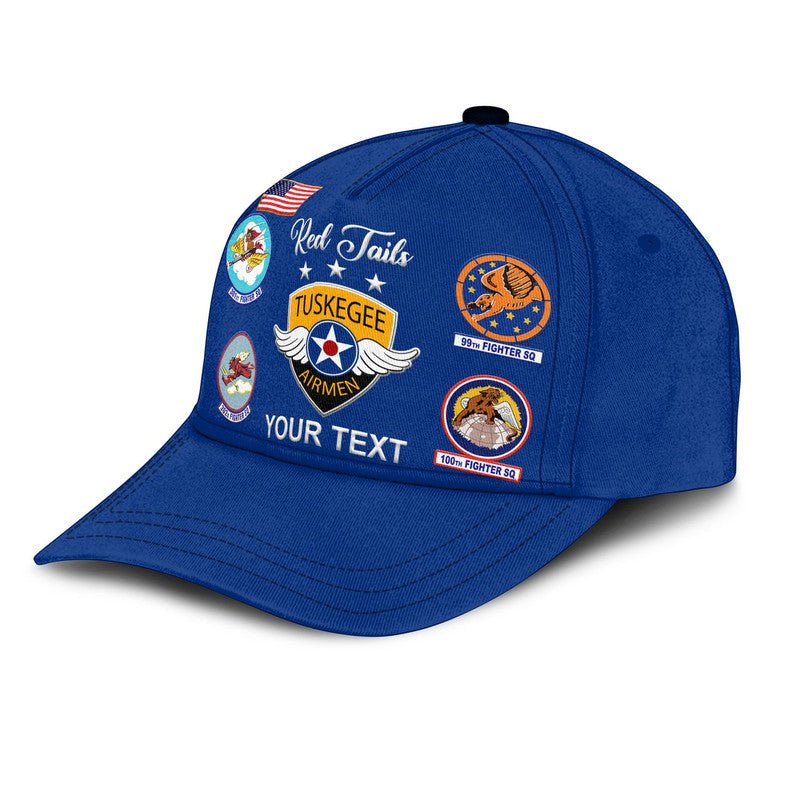 (Custom Personalised) Tuskegee Airmen Classic Cap The Blue Tails Simple Style - Blue LT8