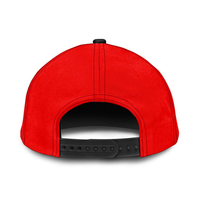(Custom Personalised) Tuskegee Airmen Motorcycle Club Classic Cap TAMC Spit Fire Simple Style - Black Red LT8
