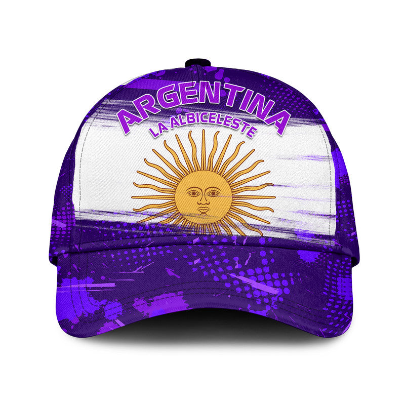 Argentina Sol de Mayo La Albiceleste Flag Style Classic Cap Purple LT9