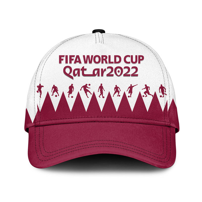 Qatar WC 2022 Flag Style Classic Cap The Maroon Football Player LT9