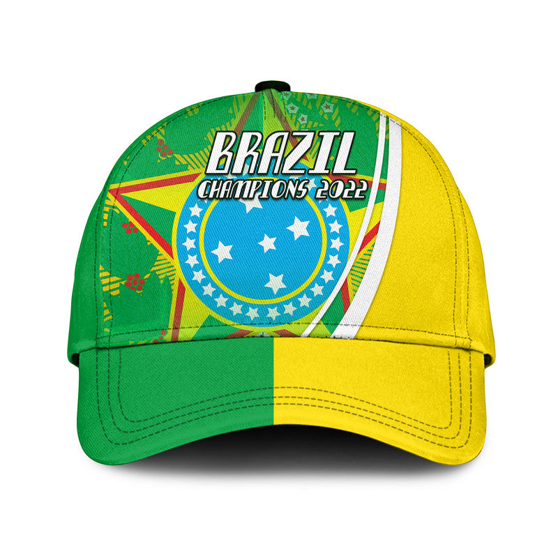 Brazil Football Coat Of Arms Classic Cap Canarinha Champions World Cup 2022 LT9