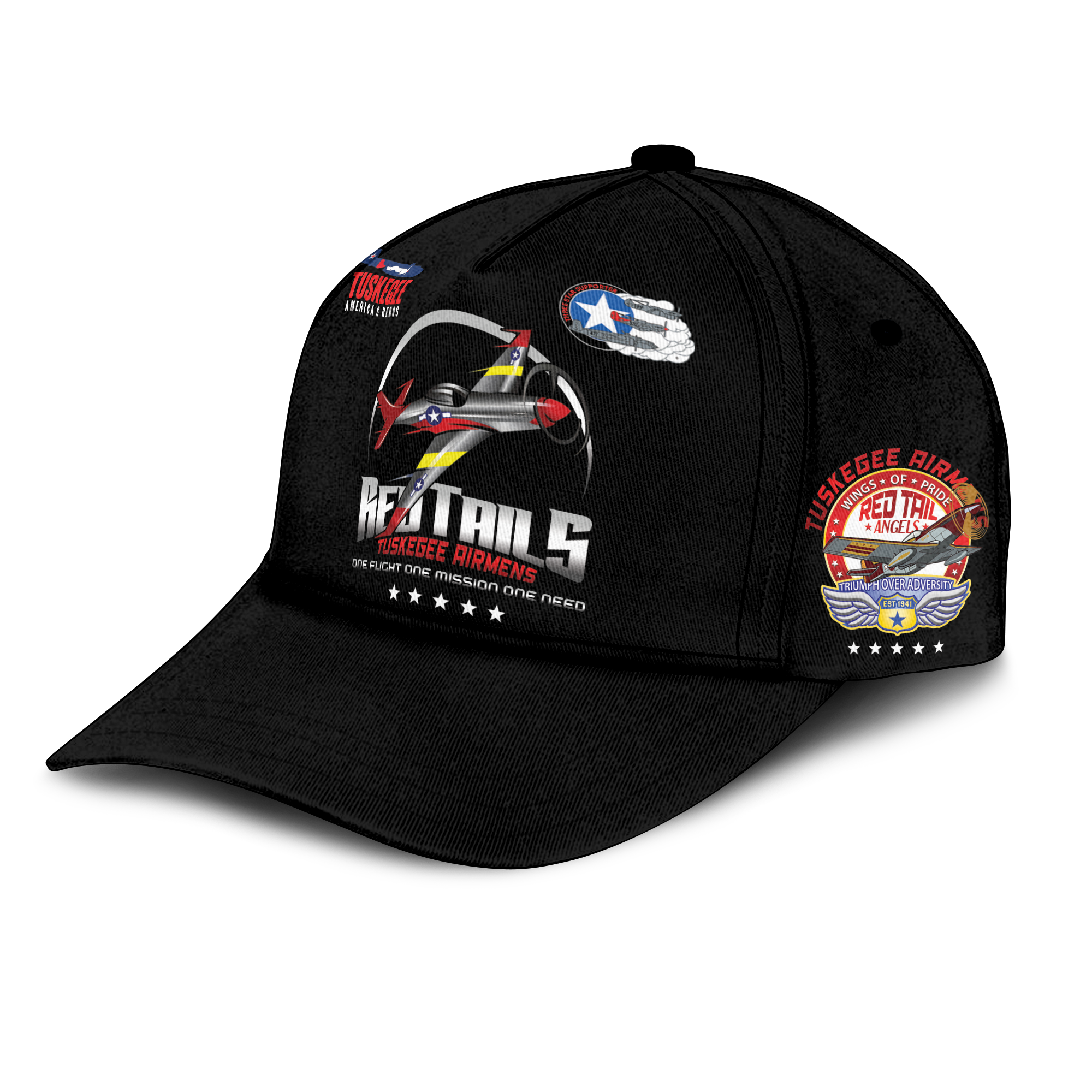 Tuskegee Airmens Red Tails African American Heros Cap - LT2