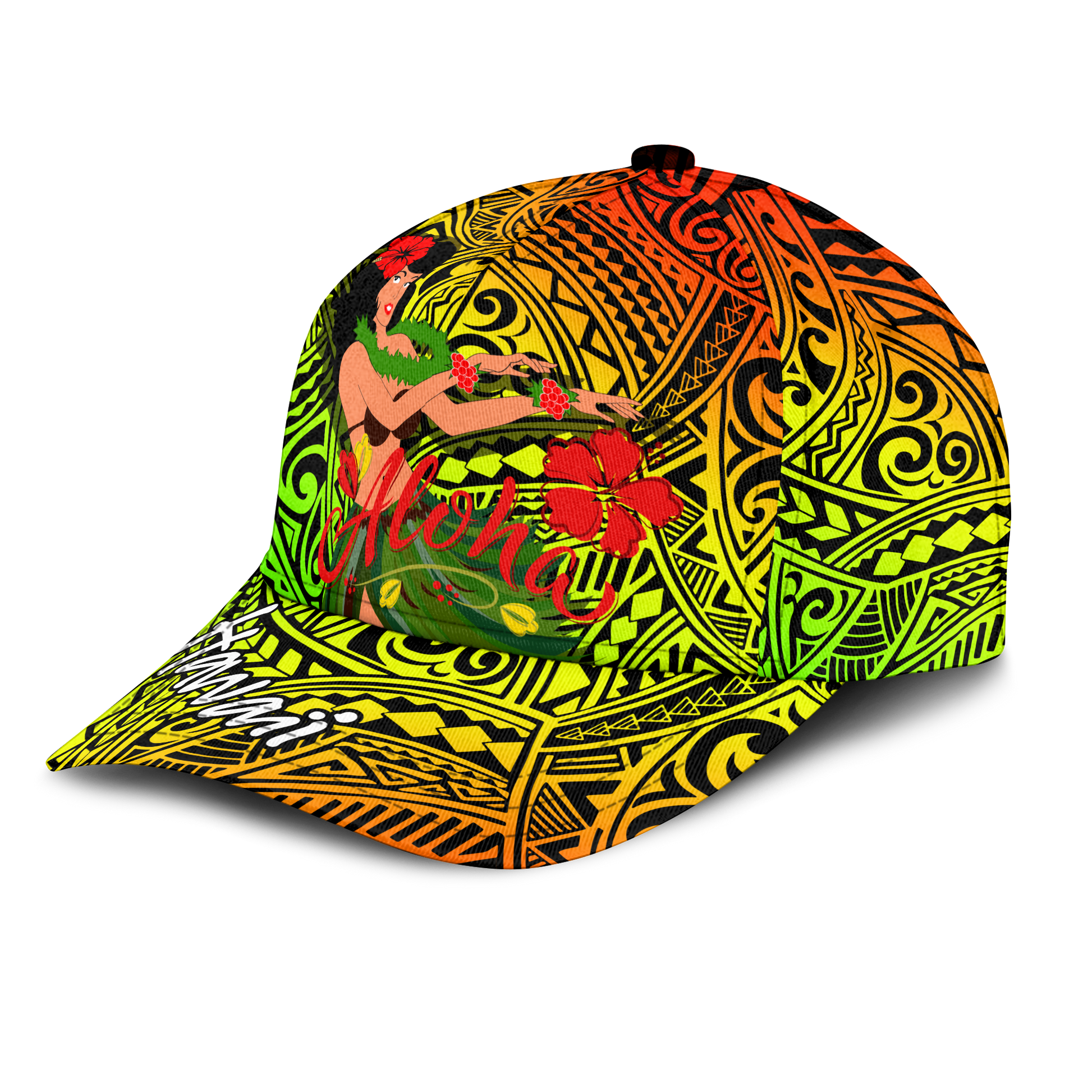 Hawaii Hula Girl Reggae Cap LT2