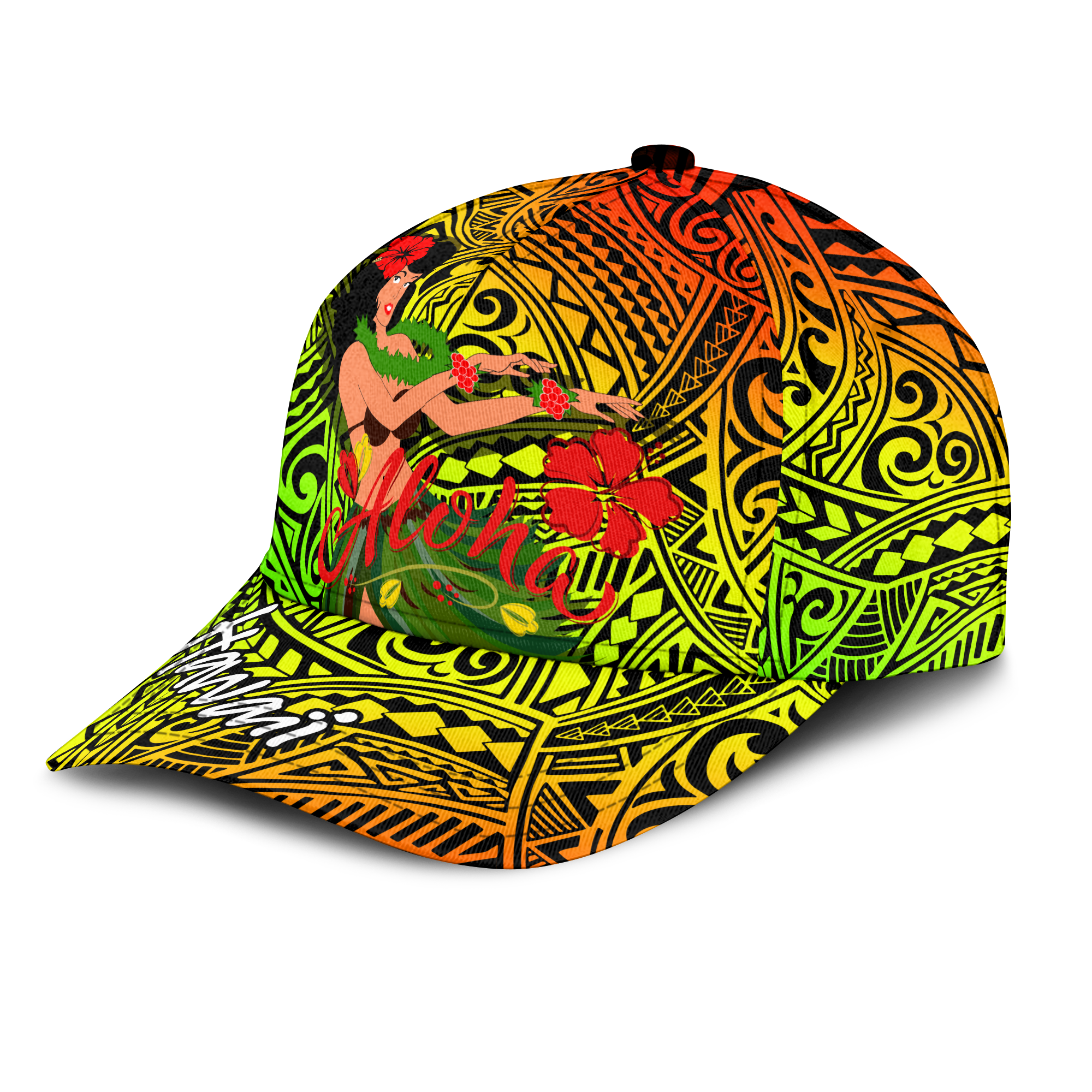 Hawaii Hula Girl Reggae Cap LT2