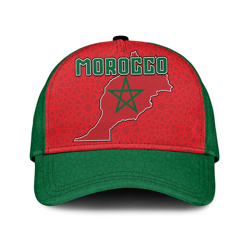 Morocco Football Flag Map Western Sahara Excluded Classic Cap LT9