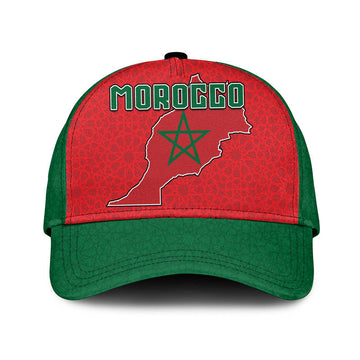 Morocco Football Flag Map Western Sahara Excluded Classic Cap LT9