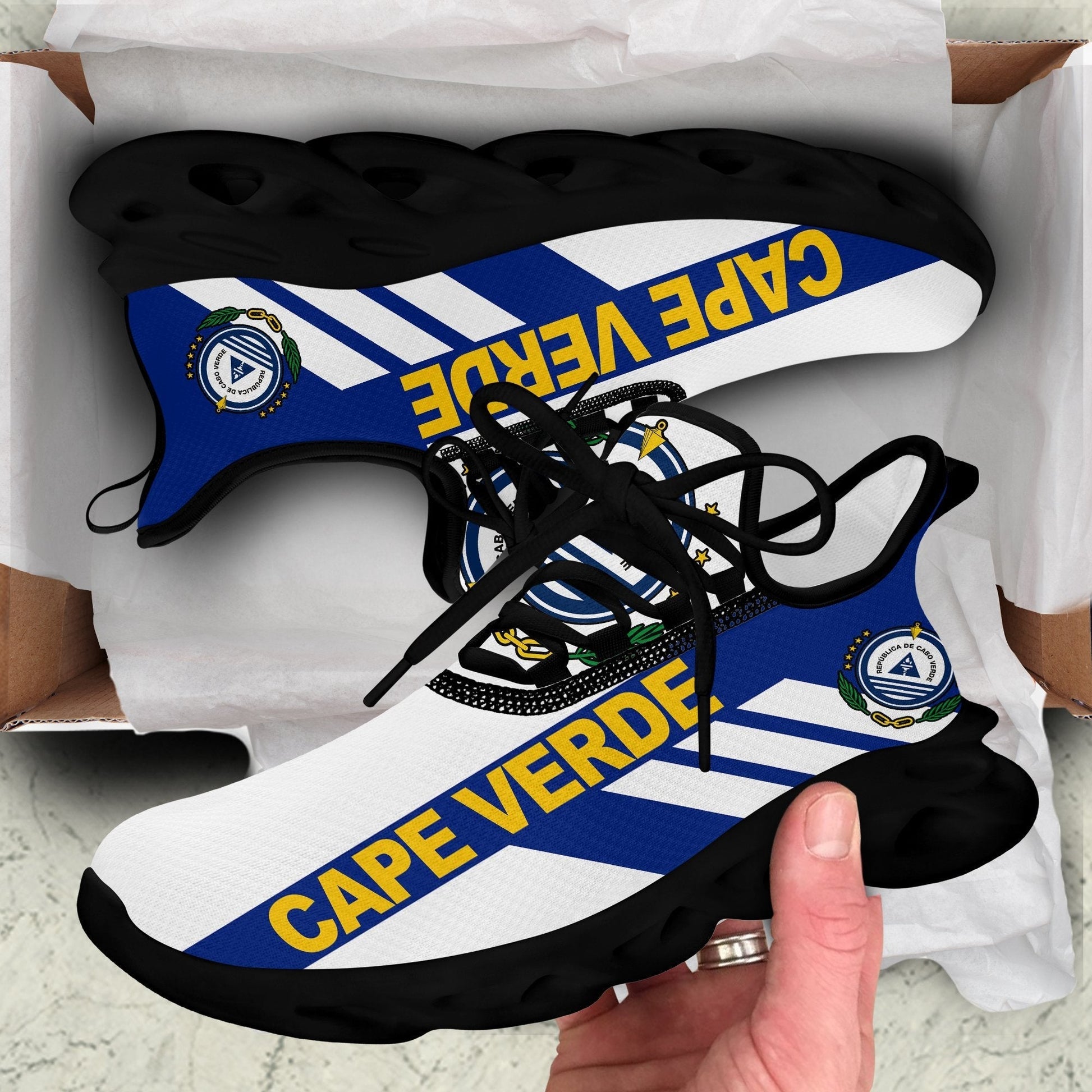 Wonder Print Shop Footwear - Cape Verde Stripe Style Clunky Sneakers LT10