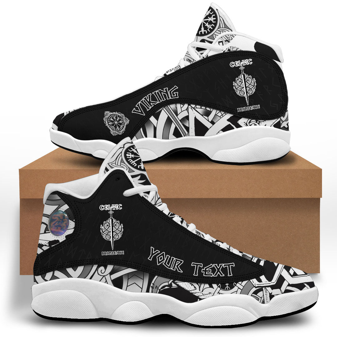 (Custom) Viking - Celtic Sword and Celtic Scandinavian Sneakers J13 RLT12
