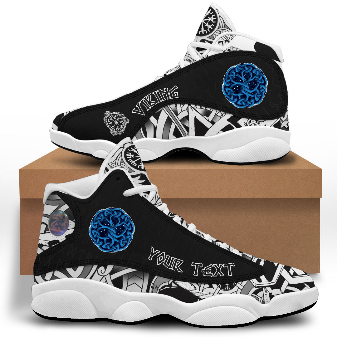 (Custom) Viking - Celtic Tree Of Life Yggdrasil Mystic Night Sneakers J13 RLT12