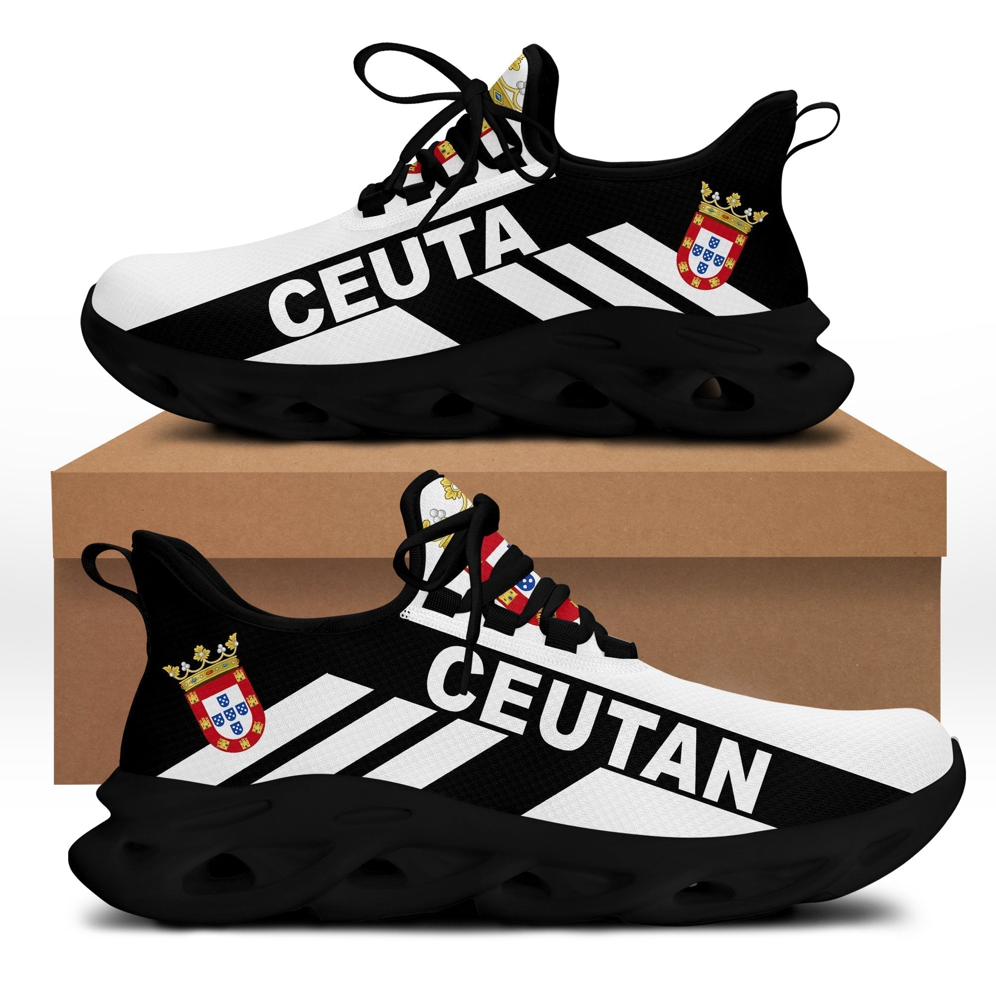 Wonder Print Shop Footwear - Ceuta Stripe Style Clunky Sneakers LT10
