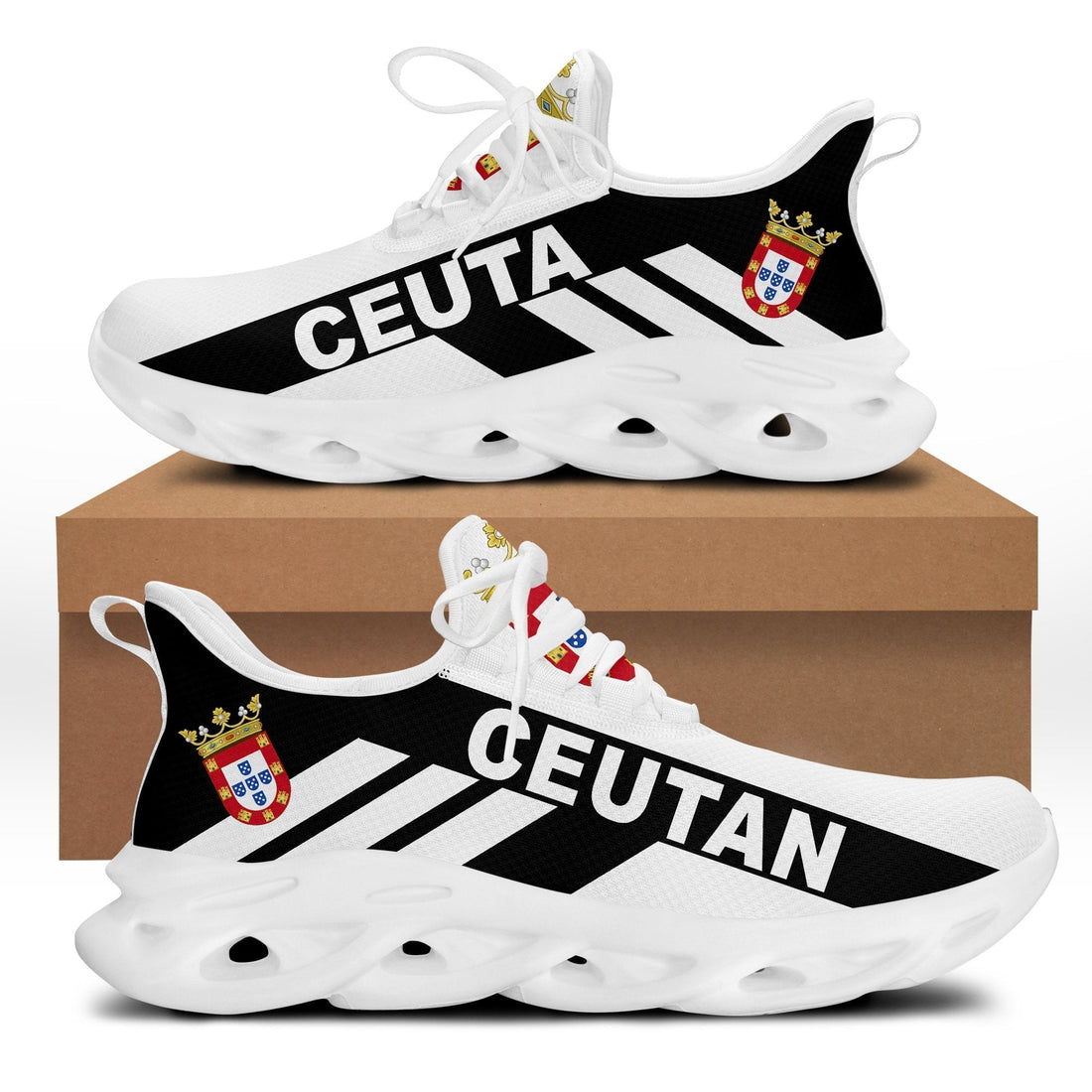 Wonder Print Shop Footwear - Ceuta Stripe Style Clunky Sneakers LT10