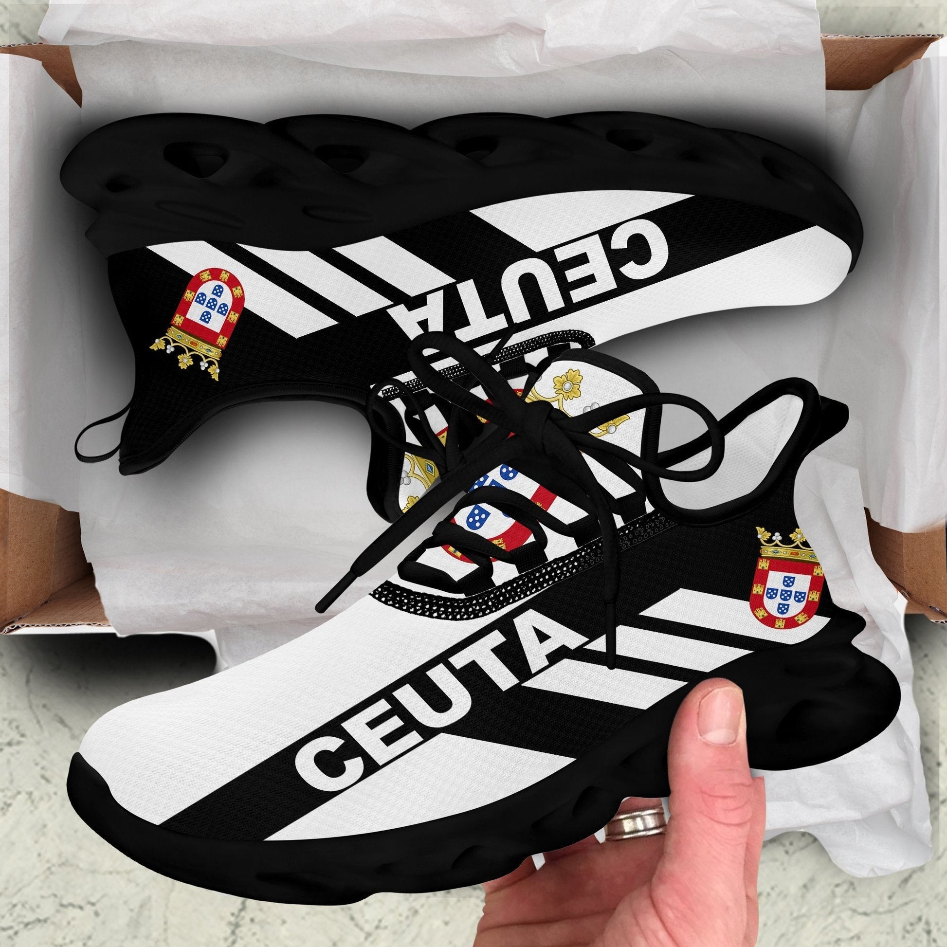 Wonder Print Shop Footwear - Ceuta Stripe Style Clunky Sneakers LT10