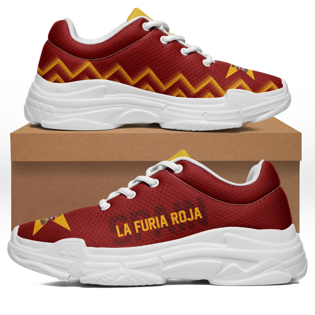 Spain World Cup 2022 Chunky Sneakers The Red Fury LT7