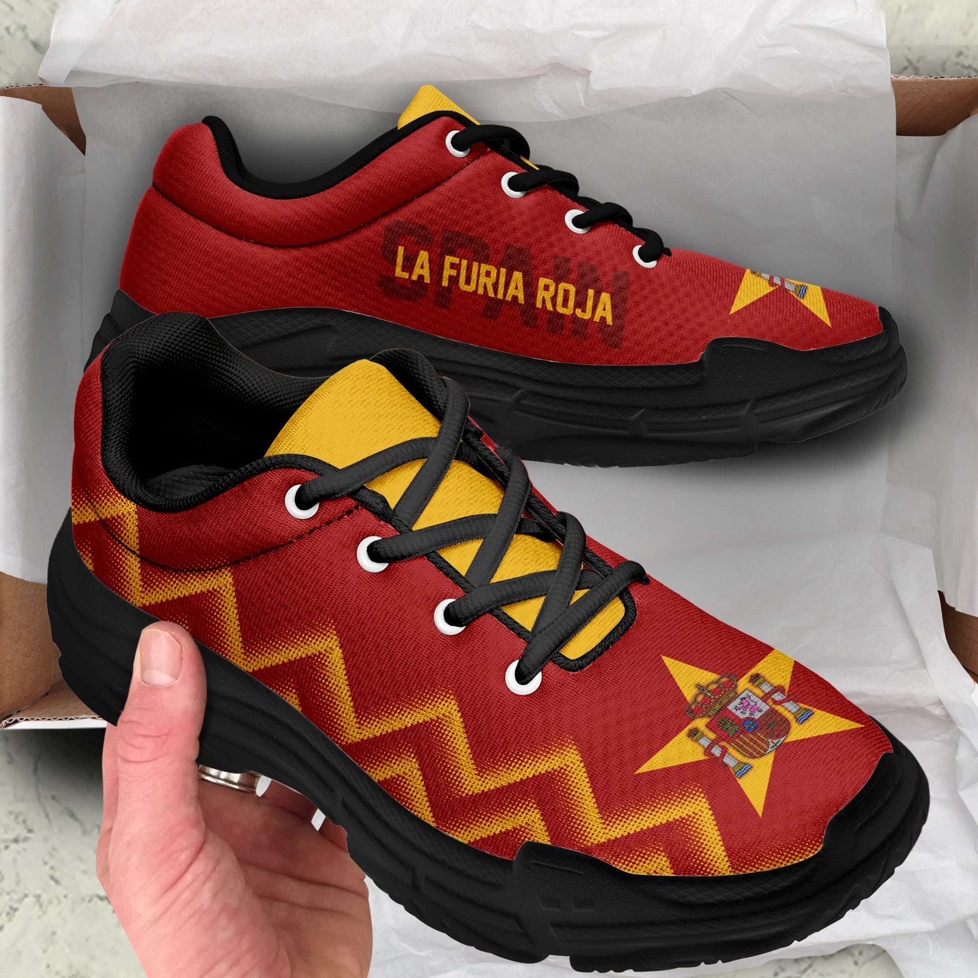 Spain World Cup 2022 Chunky Sneakers The Red Fury LT7