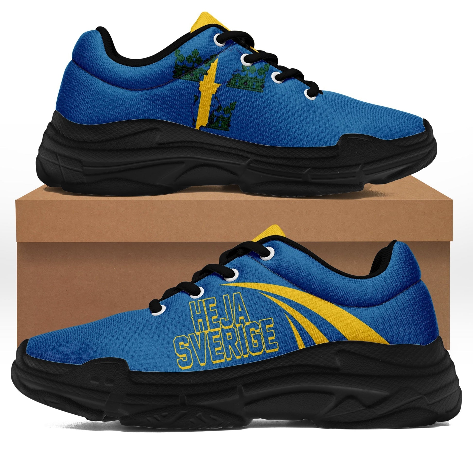 Sweden Three Crowns Chunky Sneakers Heja Sverige LT7