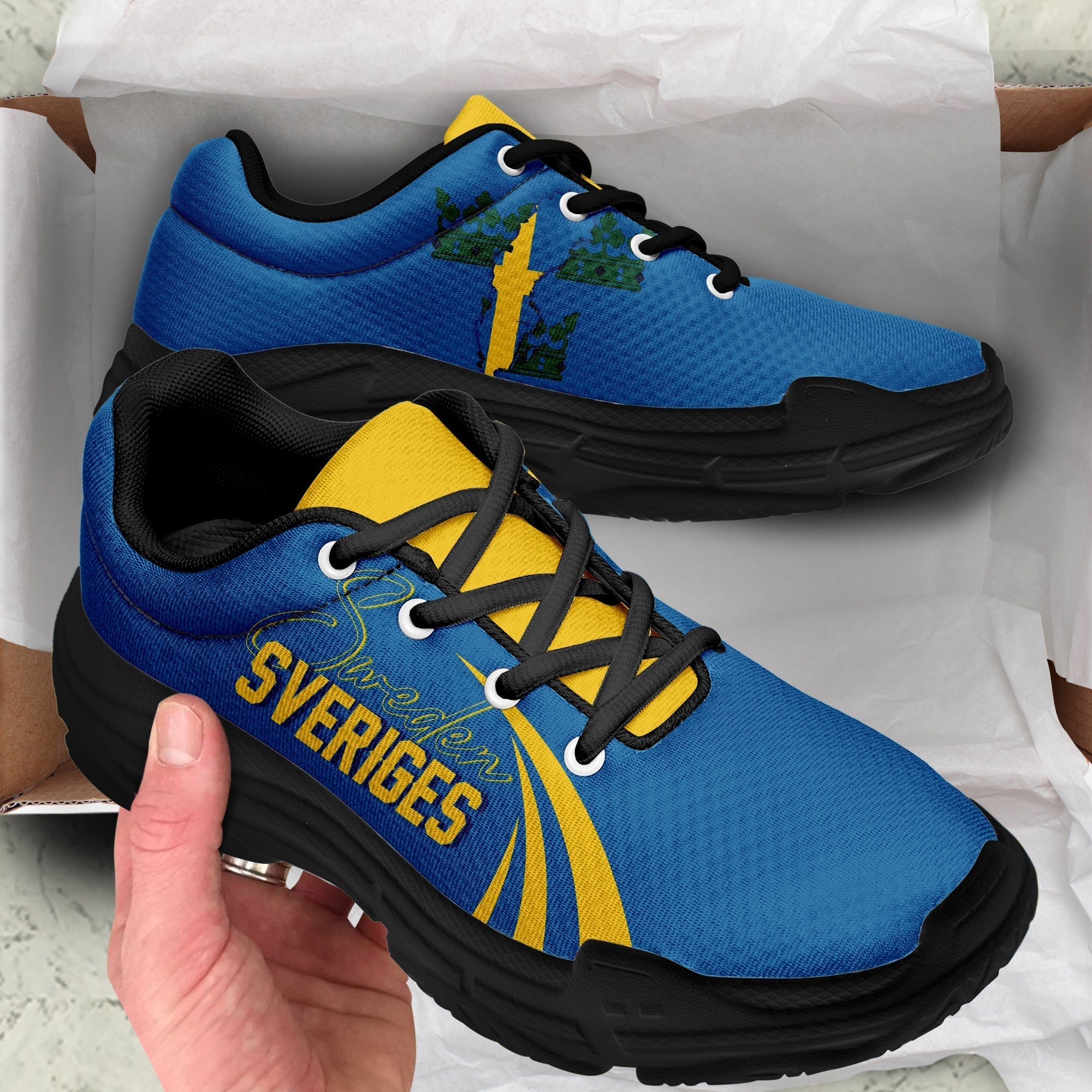Sweden Three Crowns Chunky Sneakers Heja Sverige LT7