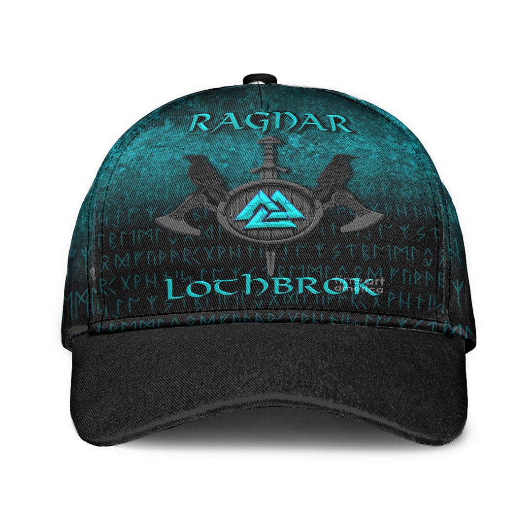 Viking Classic Cap Ragnar Lothbrok Ragnar Lodbrok Viking Warrior Cyan Version Classic Cap RLT12