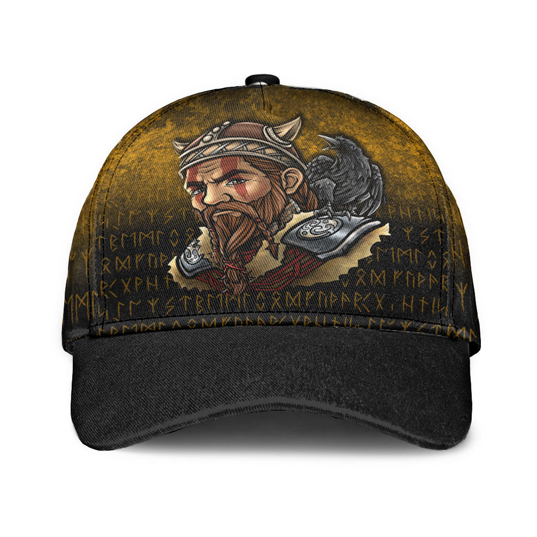 Viking Classic Cap Viking Warrior Odin Valhalla Raven Classic Cap RLT12