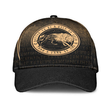 Wonder Print Shop Classic Cap - Wolf Of Odin - Gold Version Classic Cap RLT12