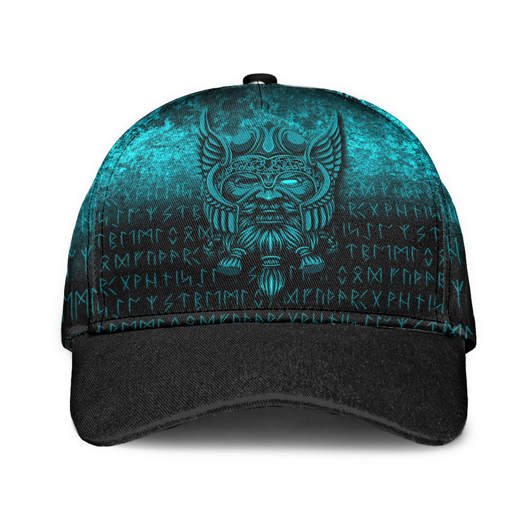 Viking Classic Cap Viking Odin Allfather In Asgard Cyan Version Classic Cap RLT12