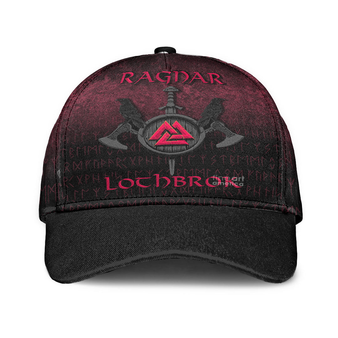 Viking Classic Cap Ragnar Lothbrok Ragnar Lodbrok Viking Warrior Red Version Classic Cap RLT12