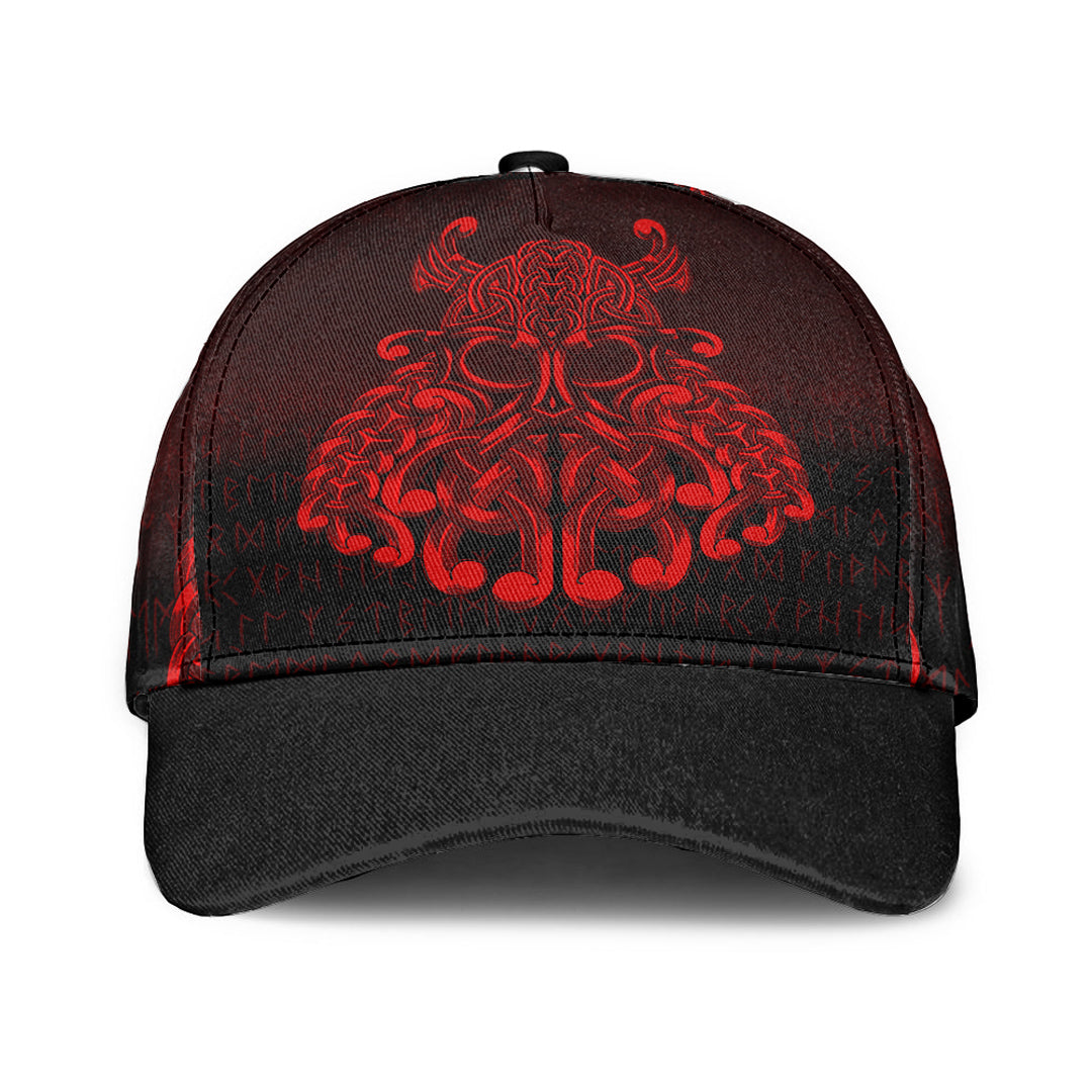 Viking Classic Cap Vikings Odin Valhalla Red Version Classic Cap RLT12