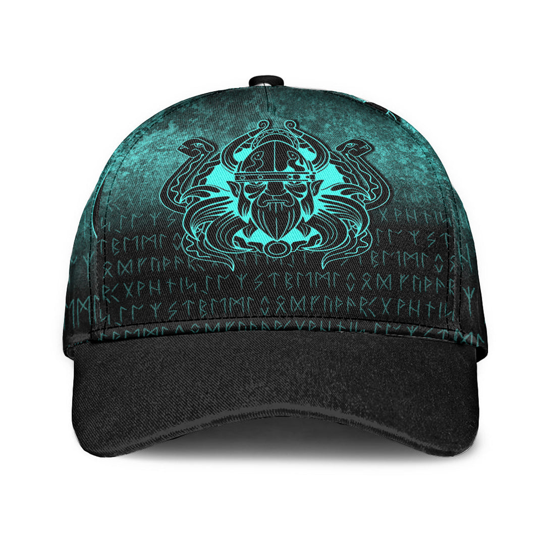 Viking Classic Cap Nordic Warrior Valhalla Norse Cyan Version Classic Cap RLT12