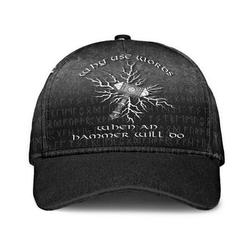Viking Classic Cap Why Use Words When An Hammer Will Do Classic Cap RLT12