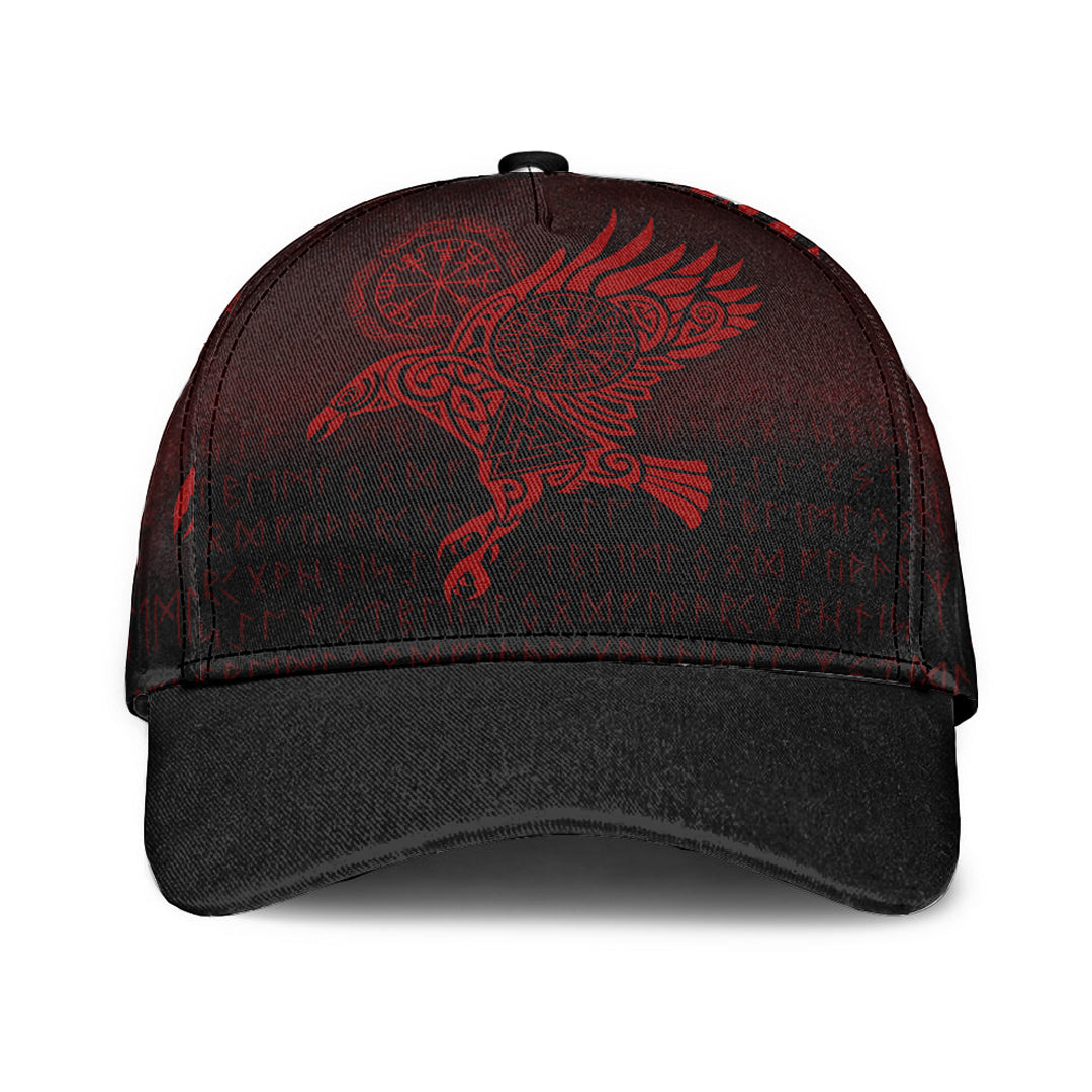 Viking Classic Cap Raven Vegvisir Tattoo Red Version Classic Cap RLT12