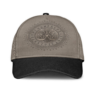 Viking Classic Cap Tree Of Life with Triquetra Beige Classic Cap RLT12