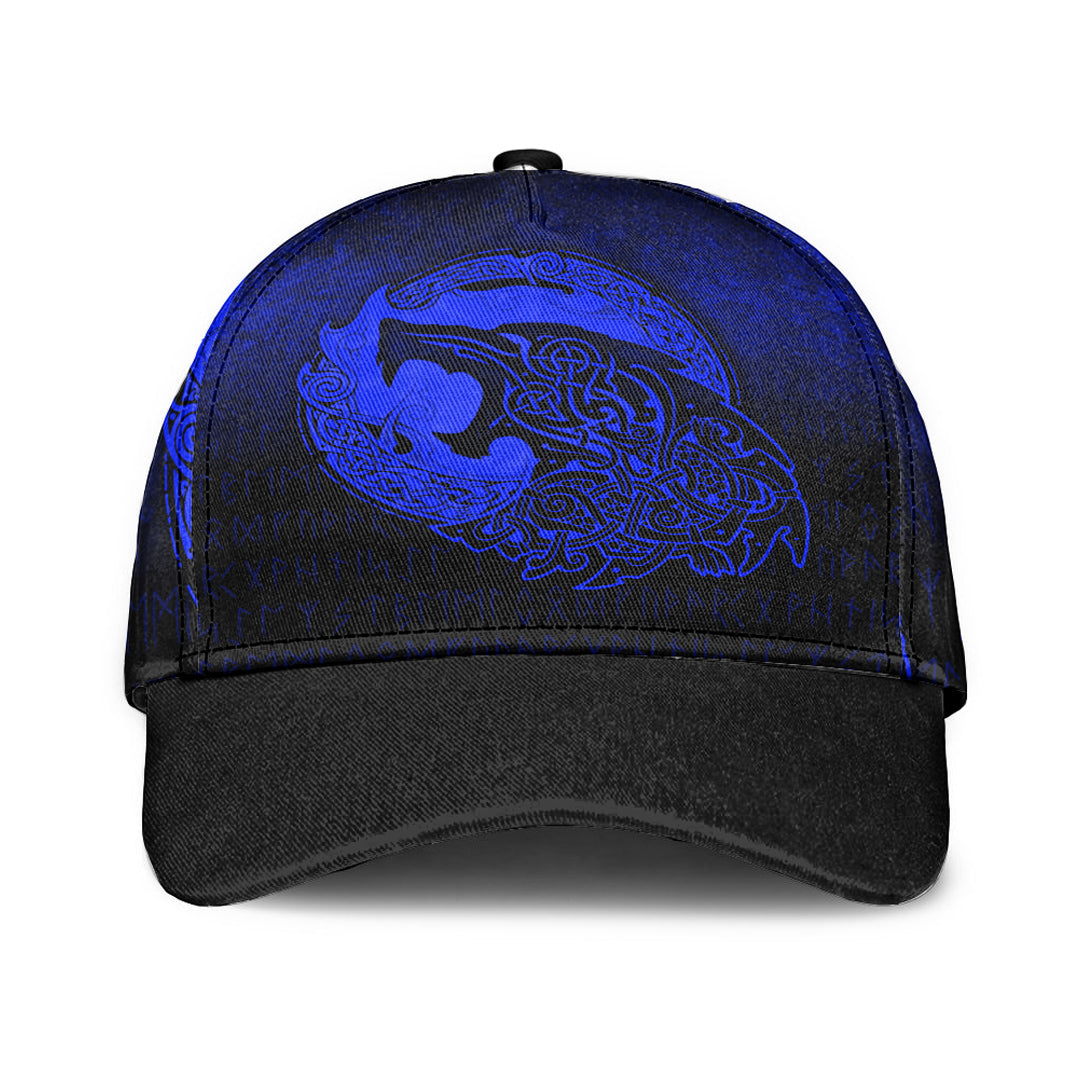 Viking Classic Cap Fenrir Viking 3D Tattoo Blue Version Classic Cap RLT12
