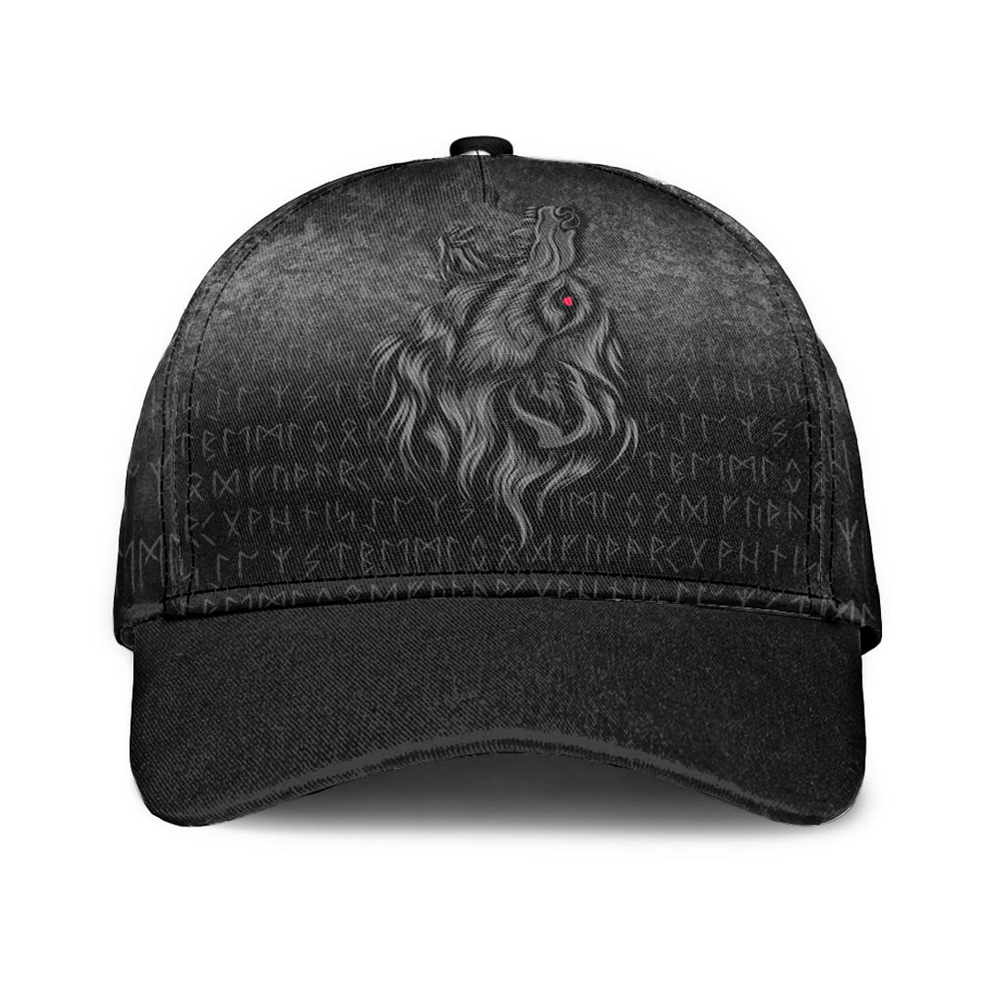 Wonder Print Classic Cap - Viking Fenrir Wolf Howls To The Gods Classic Cap