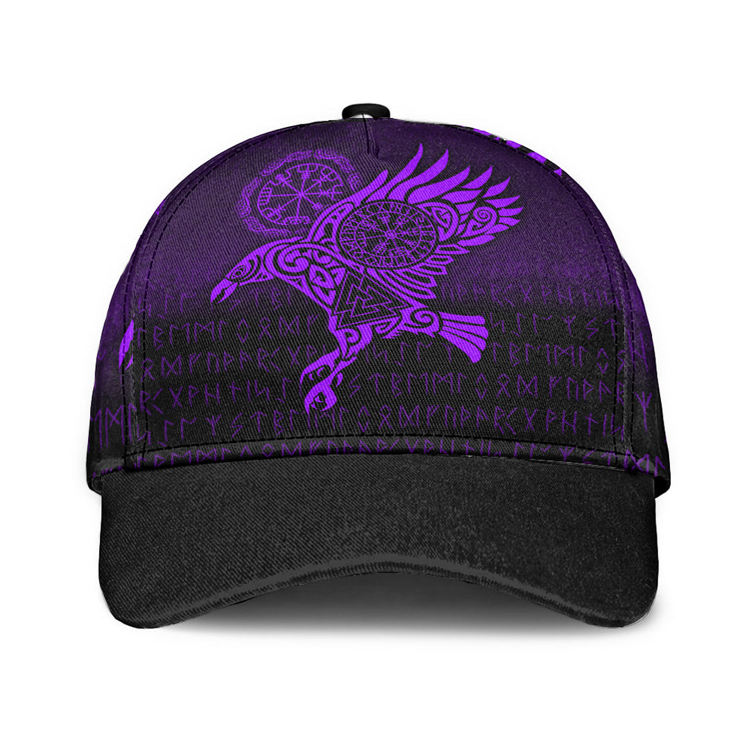 Viking Classic Cap Raven Vegvisir Tattoo Purple Version Classic Cap RLT12