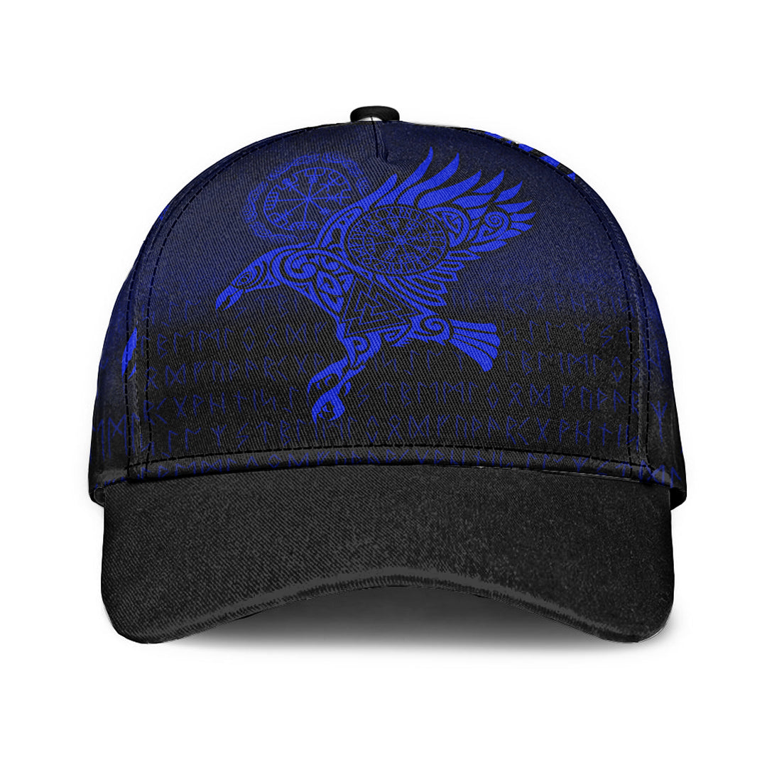 Viking Classic Cap Raven Vegvisir Tattoo Blue Version Classic Cap RLT12