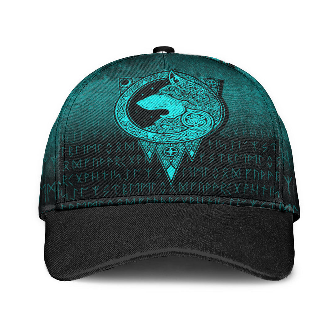 Viking Classic Cap Viking Norse Wolf Cyan Version Classic Cap RLT12