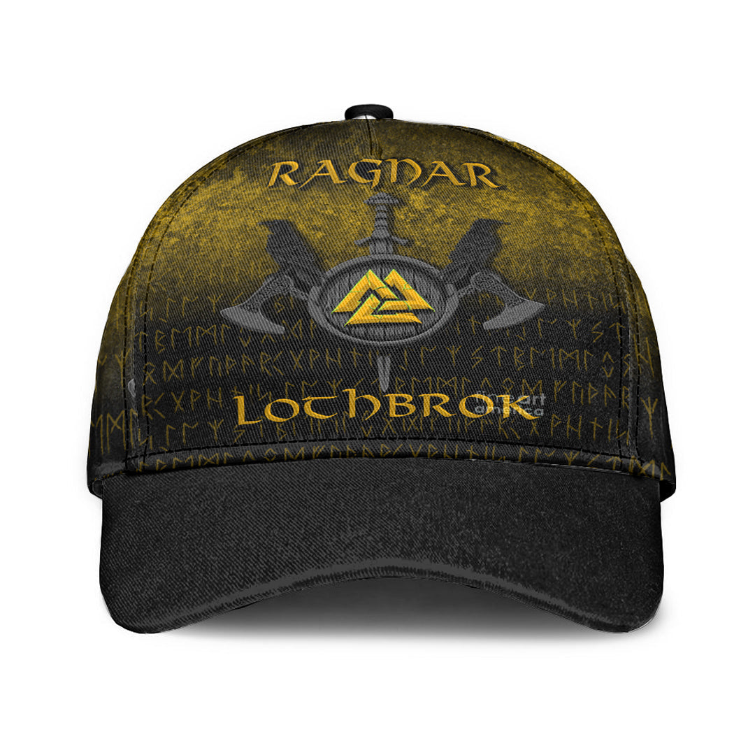 Viking Classic Cap Ragnar Lothbrok Ragnar Lodbrok Viking Warrior Gold Version Classic Cap RLT12