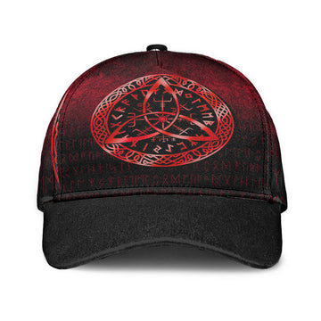 Viking Classic Cap Vegvisir Nordic Viking Rune Red Version Classic Cap RLT12