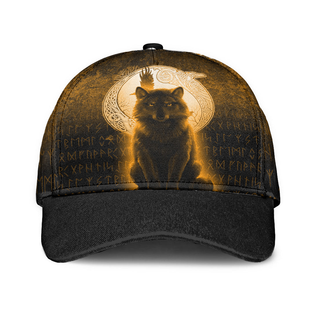 Viking Classic Cap Fenrir Viking Wolf Gold Version Classic Cap RLT12