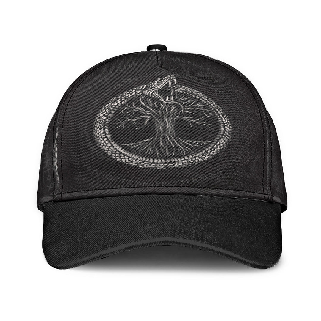 Viking Classic Cap Ouroboros with Tree Of Life Classic Cap RLT12