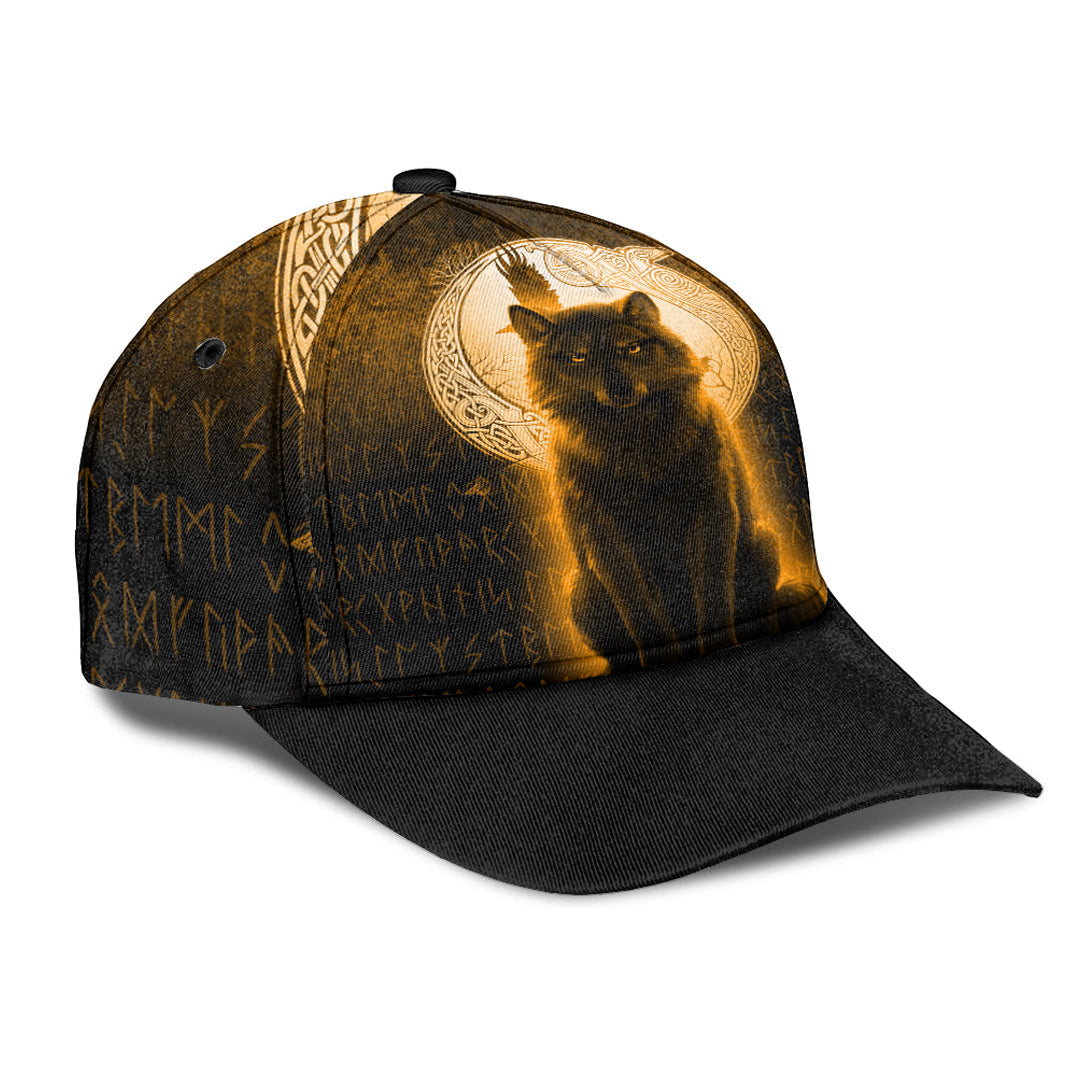 Viking Classic Cap Fenrir Viking Wolf Gold Version Classic Cap RLT12