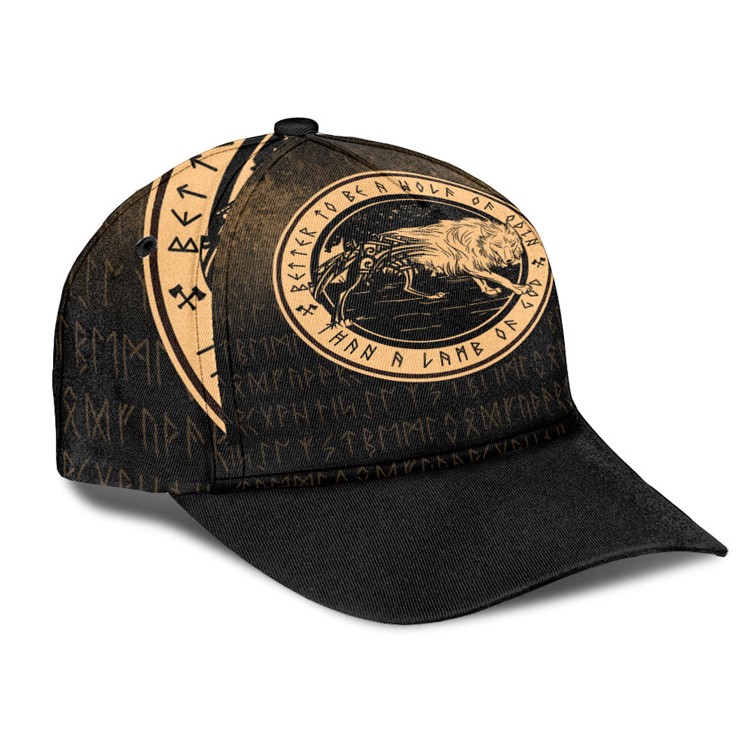 Wonder Print Shop Classic Cap - Wolf Of Odin - Gold Version Classic Cap RLT12