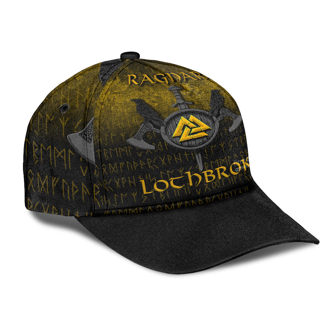 Viking Classic Cap Ragnar Lothbrok Ragnar Lodbrok Viking Warrior Gold Version Classic Cap RLT12